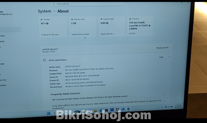 Lenovo, core i5, Nvidia GPU, 8GB DDR5 RAM, DOCUMENTS